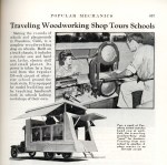 Traveling woodworking shop tours schools